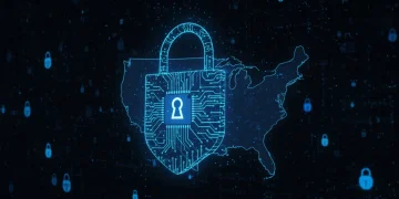 AI-powered cybersecurity shield protecting US businesses from digital threats