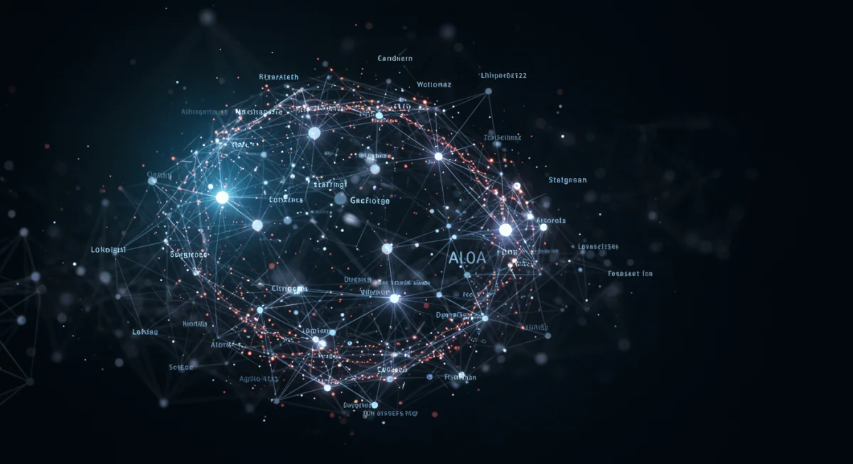 AI algorithm processing legal data to identify key precedents