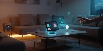 Voice Control for Every Room: Top 4 Smart Home Assistants & 2025 Updates Futuristic smart living room with active voice assistant display