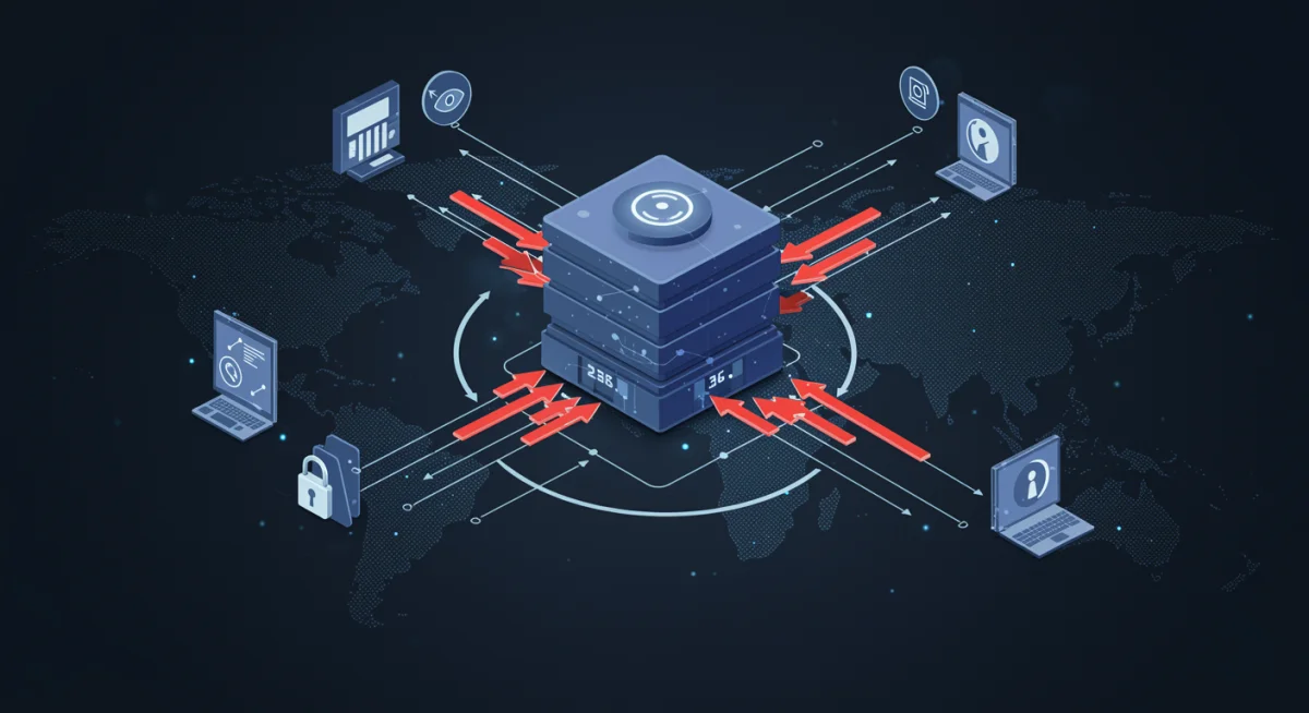 Multi-layered cybersecurity defense system infographic