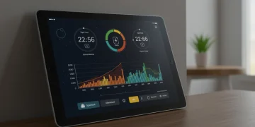 Smart home energy monitoring dashboard showing reduced electricity use