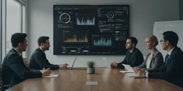 U.S. IT leaders comparing SIEM solutions on a screen