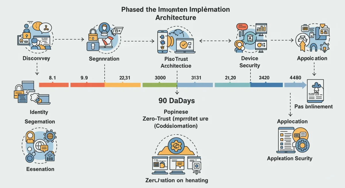 Phased 90-day implementation plan for Zero-Trust Architecture.