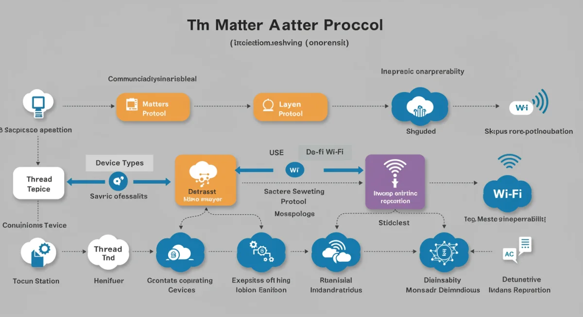 Matter Protocol architecture diagram showing interoperability layers