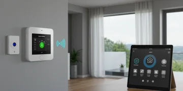 Advanced Smart Home Routines for US Households by 2026 Modern smart home living room with integrated automation systems.