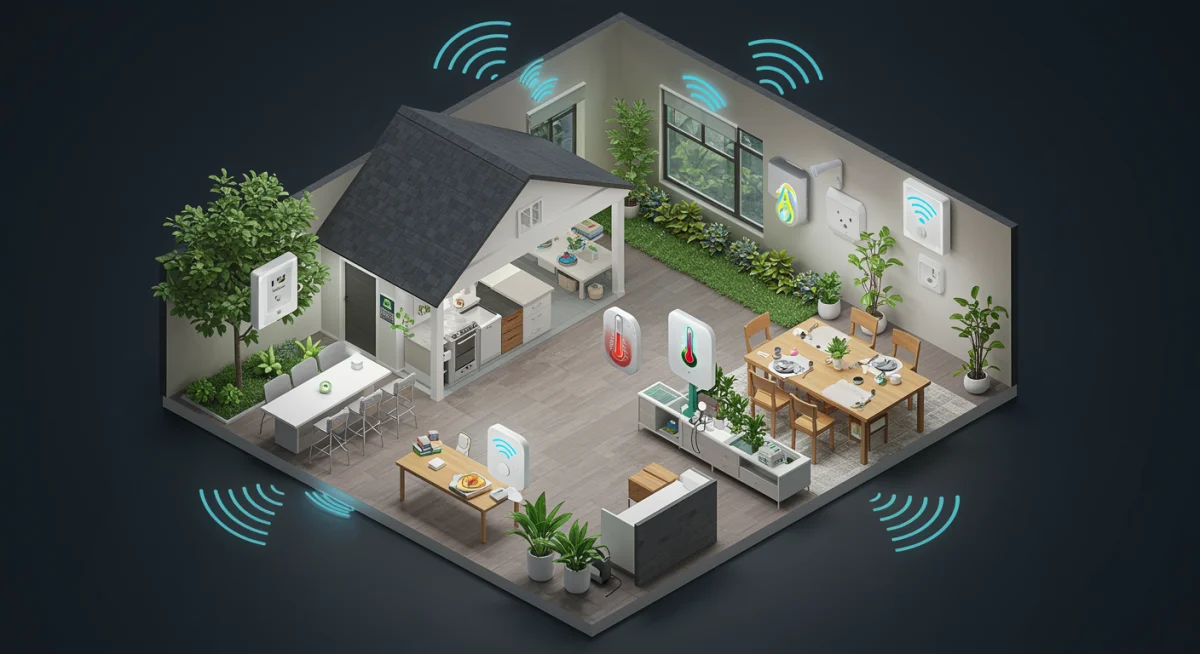 Integrated smart home system with AI thermostat and sensors