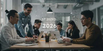 Diverse tech professionals collaborating in a modern office, symbolizing career growth post-Great Resignation.